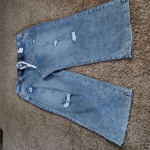 Lane Bryant Mid-Rise Wide Leg Pull On Jeans